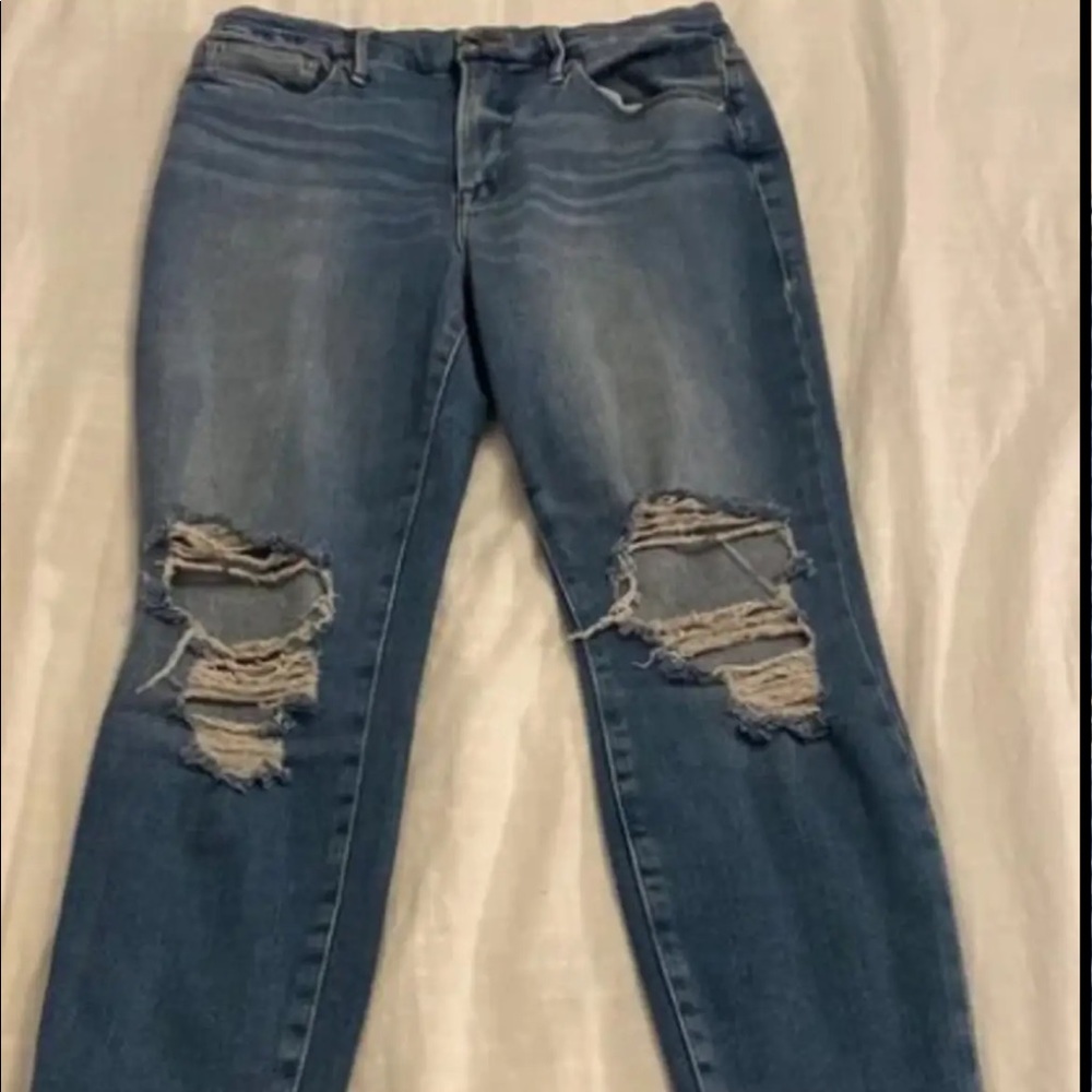 Good American Distressed Skinny Jeans